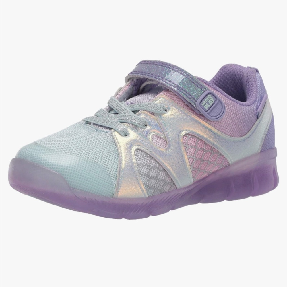 Stride Rite Girl's Made2play Lighted Mermaid Sneaker size 7